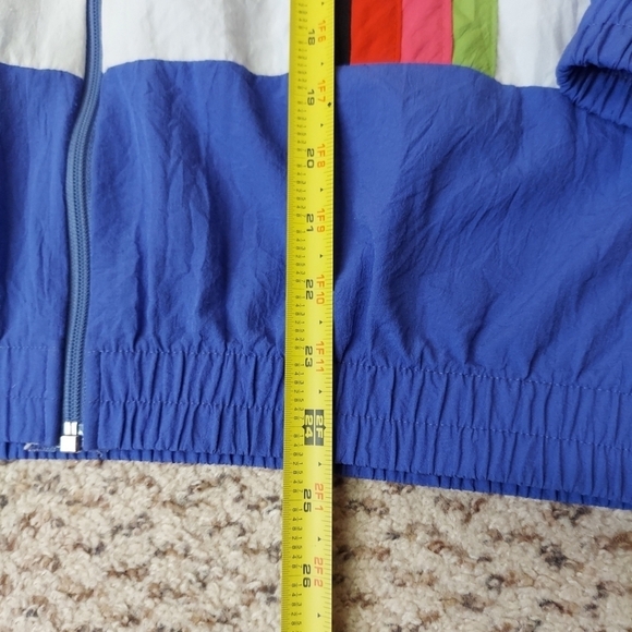Vintage USA Sports Club Wind Jacket Adult Size Medium Track Windbreaker Zip 90s - Picture 8 of 15